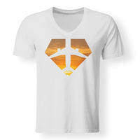 Thumbnail for Supermen of The Skies (Sunset) Designed V-Neck T-Shirts