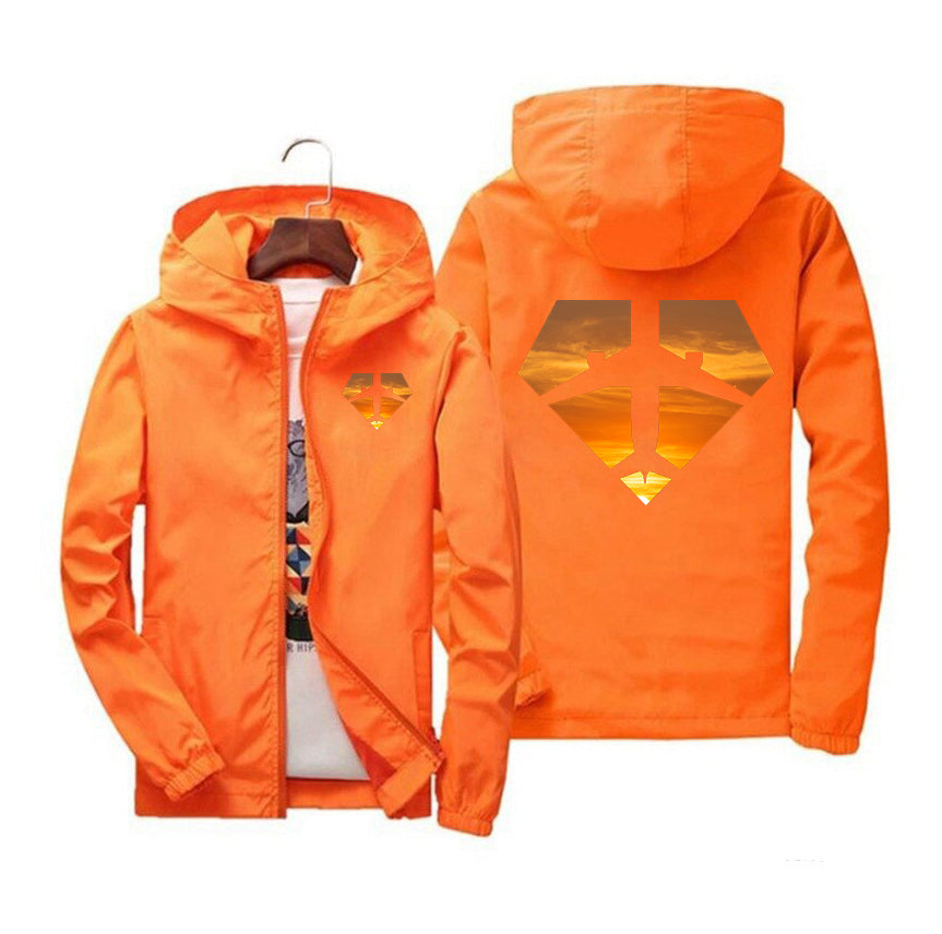 Supermen of The Skies (Sunset) Designed Windbreaker Jackets