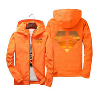 Thumbnail for Supermen of The Skies (Sunset) Designed Windbreaker Jackets