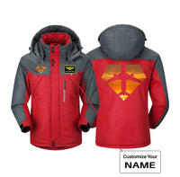 Thumbnail for Supermen of The Skies (Sunset) Designed Thick Winter Jackets