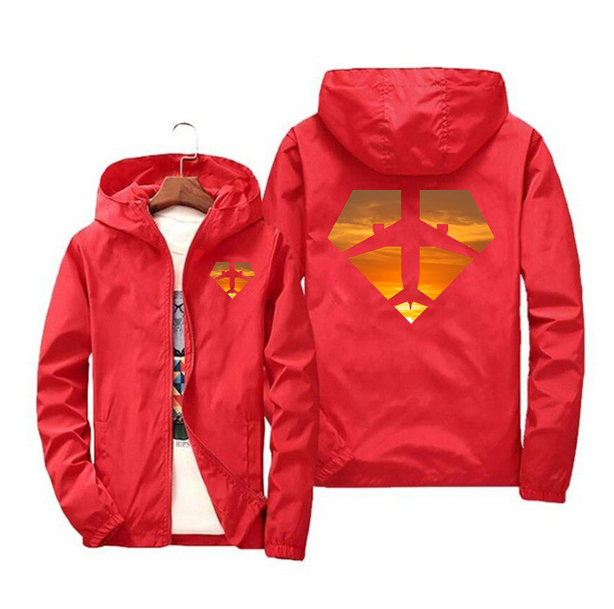 Supermen of The Skies (Sunset) Designed Windbreaker Jackets