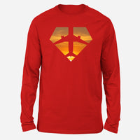 Thumbnail for Supermen of The Skies (Sunset) Designed Long-Sleeve T-Shirts