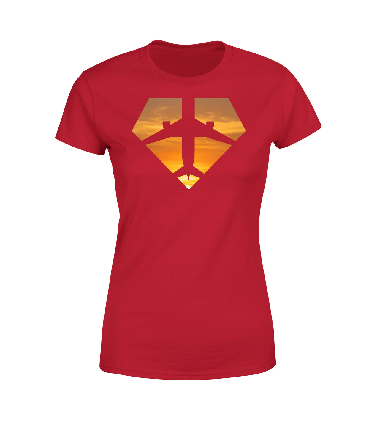 Supermen of The Skies (Sunset) Designed Women T-Shirts