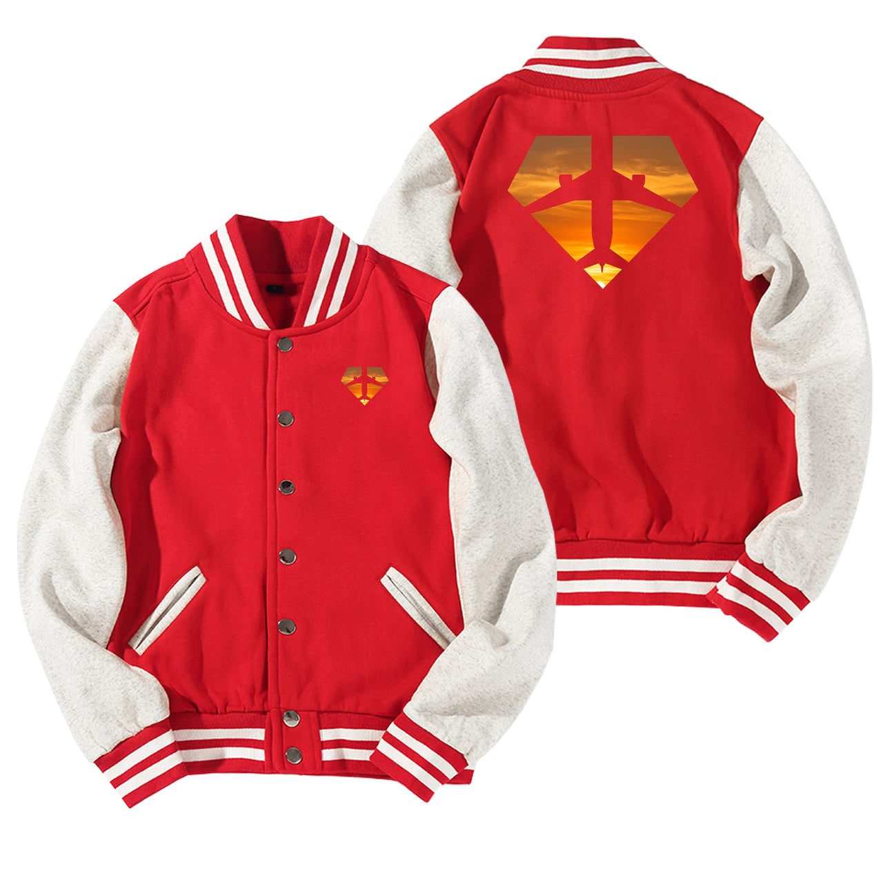 Supermen of The Skies (Sunset) Designed Baseball Style Jackets