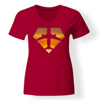 Thumbnail for Supermen of The Skies (Sunset) Designed V-Neck T-Shirts