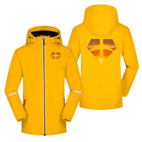 Thumbnail for Supermen of The Skies (Sunset) Designed Rain Coats & Jackets