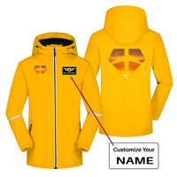 Thumbnail for Supermen of The Skies (Sunset) Designed Rain Coats & Jackets