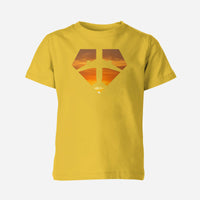 Thumbnail for Supermen of The Skies (Sunset) Designed Children T-Shirts