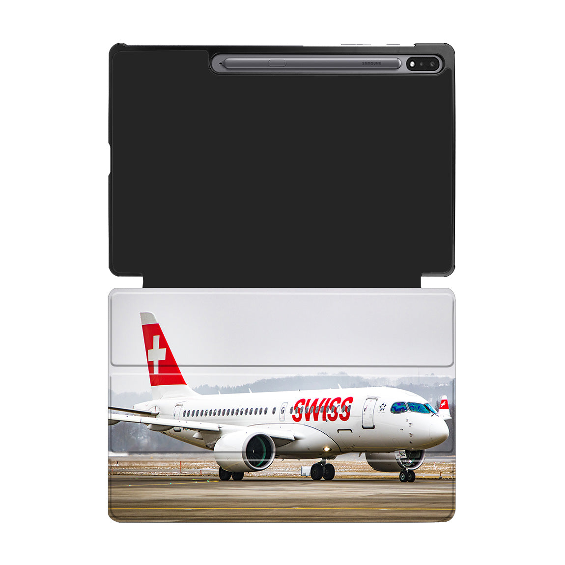 Swiss Airlines Bombardier CS100 Designed Samsung Tablet Cases