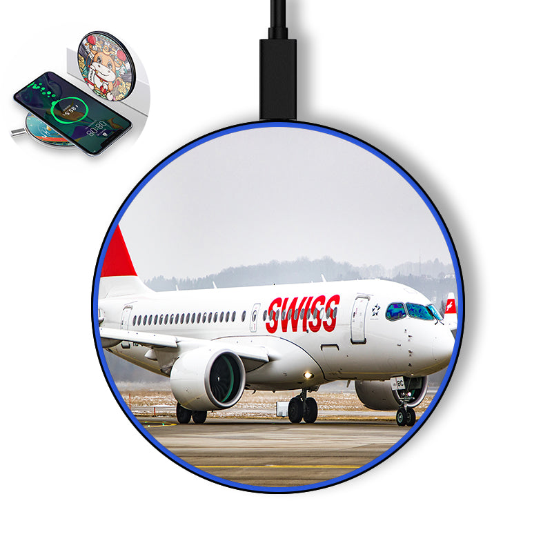 Swiss Airlines Bombardier CS100 Designed Wireless Chargers