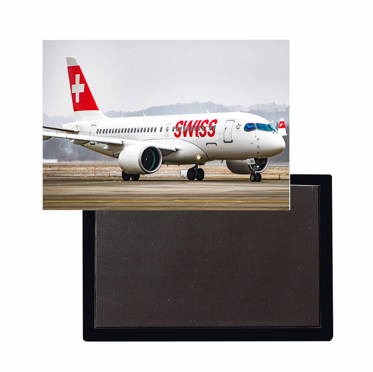 Swiss Airlines Bombardier CS100 Designed Magnets
