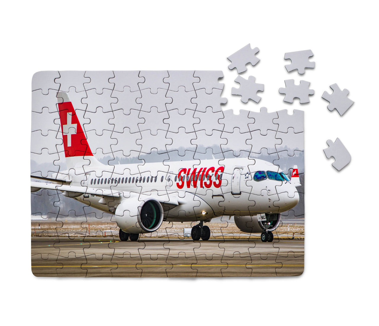 Swiss Airlines Bombardier CS100 Printed Puzzles Aviation Shop 