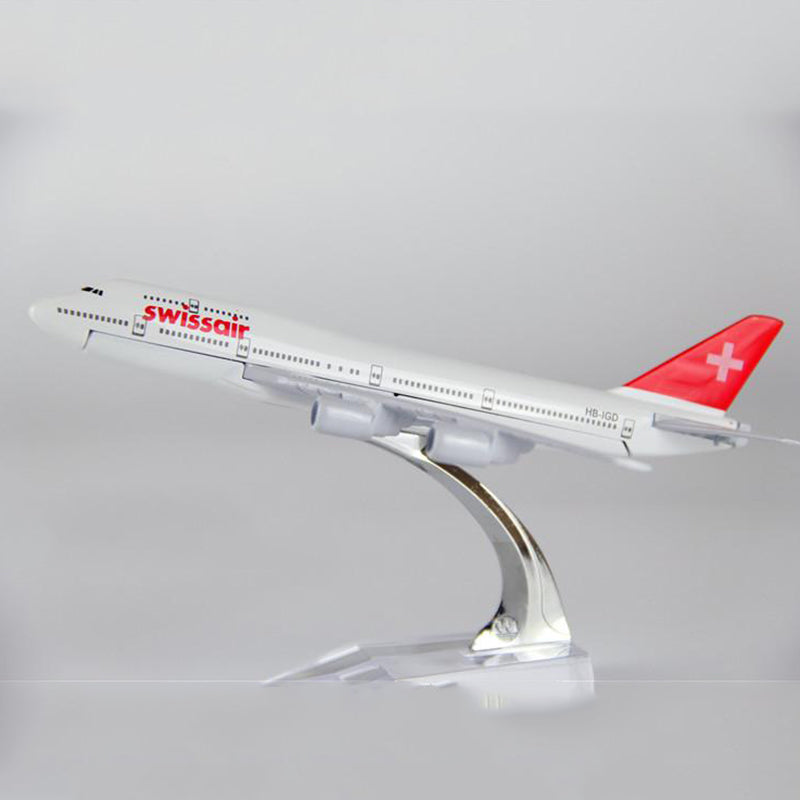Swissair Boeing 747 Airplane Model (16CM)