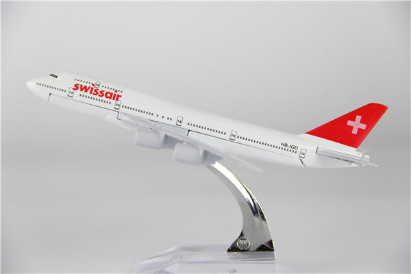 Swissair Boeing 747 Airplane Model (16CM)