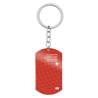 Thumbnail for Switzerland Passport Designed Stainless Steel Key Chains (Double Side)