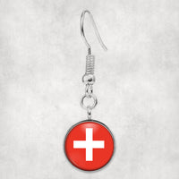 Thumbnail for Switzerland Flag Designed Earrings