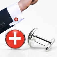 Thumbnail for Switzerland Flag Designed Cuff Links