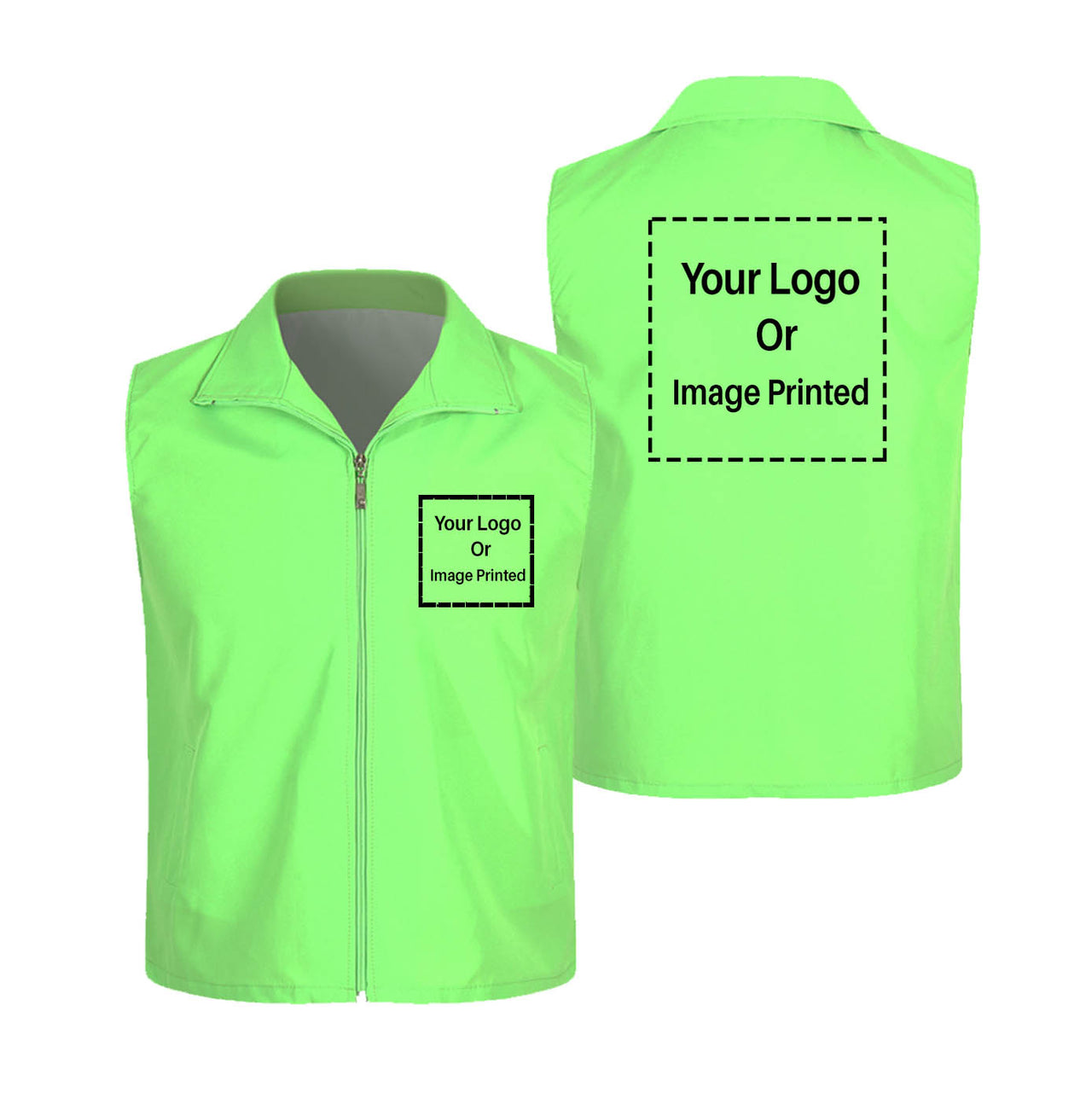 Custom DOUBLE LOGO Designed Thin Style Vests