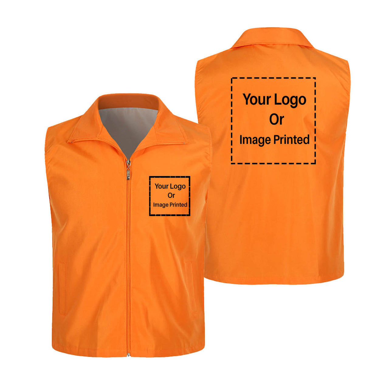 Custom DOUBLE LOGO Designed Thin Style Vests