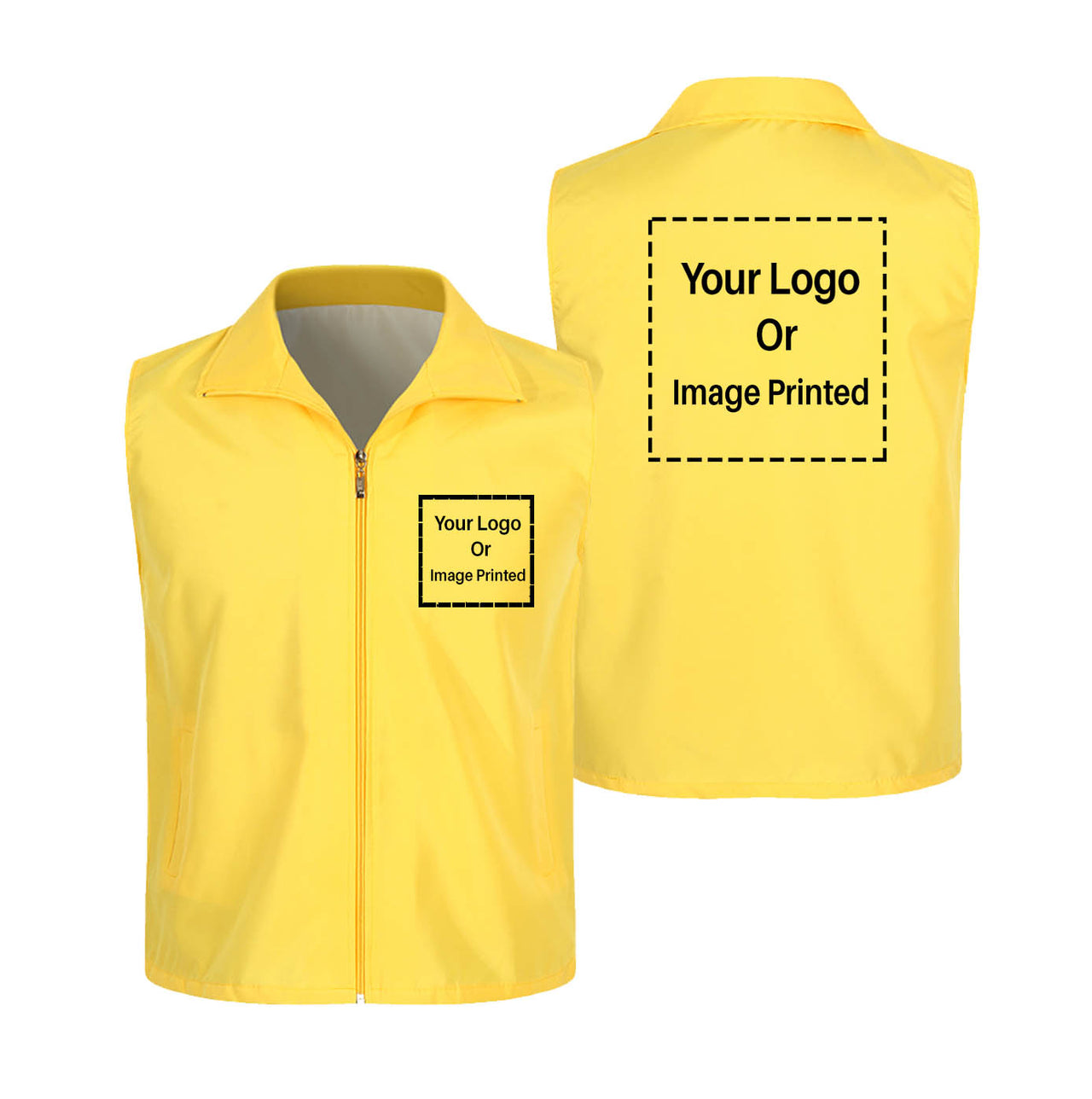 Custom DOUBLE LOGO Designed Thin Style Vests