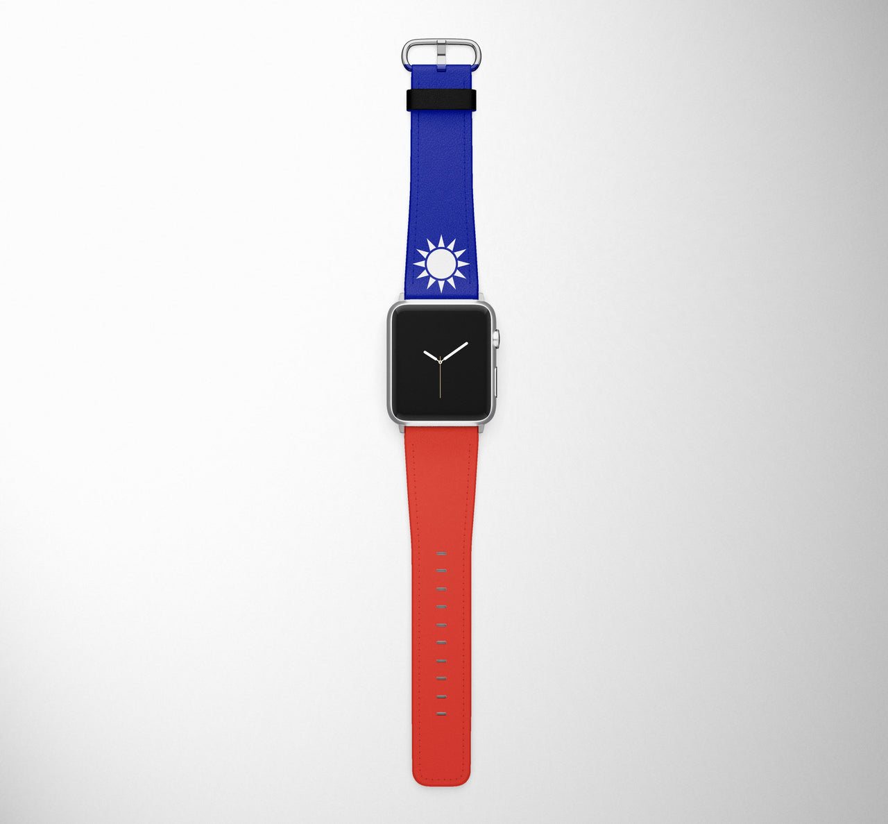 Taiwan Flag Designed Leather Apple Watch Straps