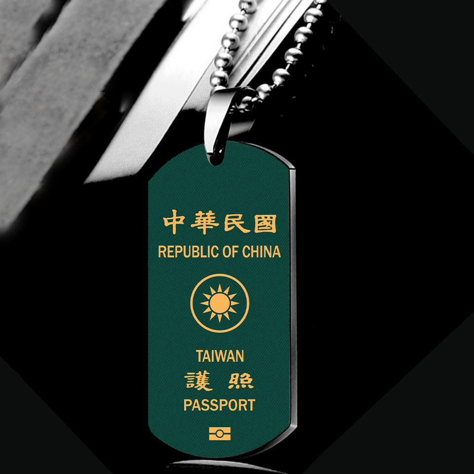 Taiwan Passport Designed Metal Necklaces