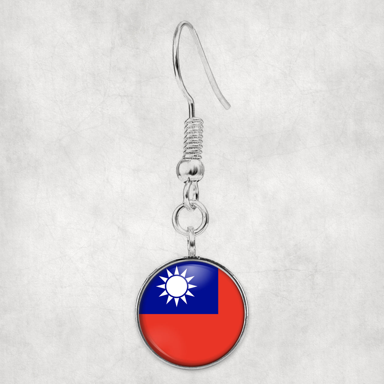 Taiwan Flag Designed Earrings