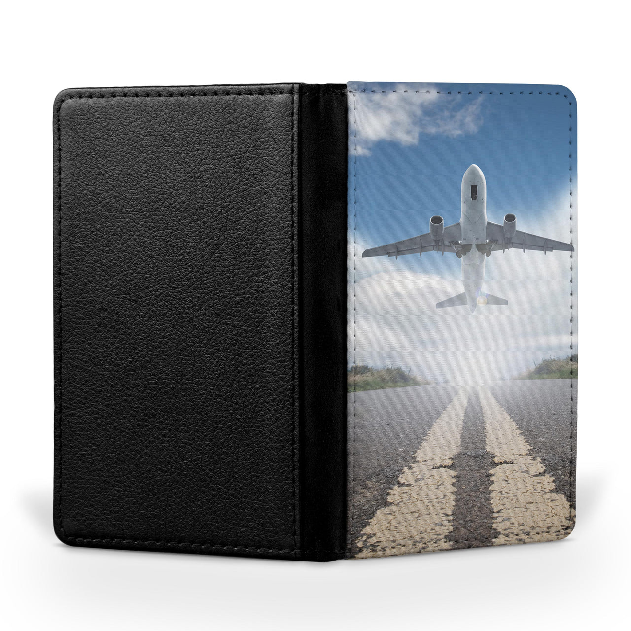Taking Off Aircraft Printed Passport & Travel Cases
