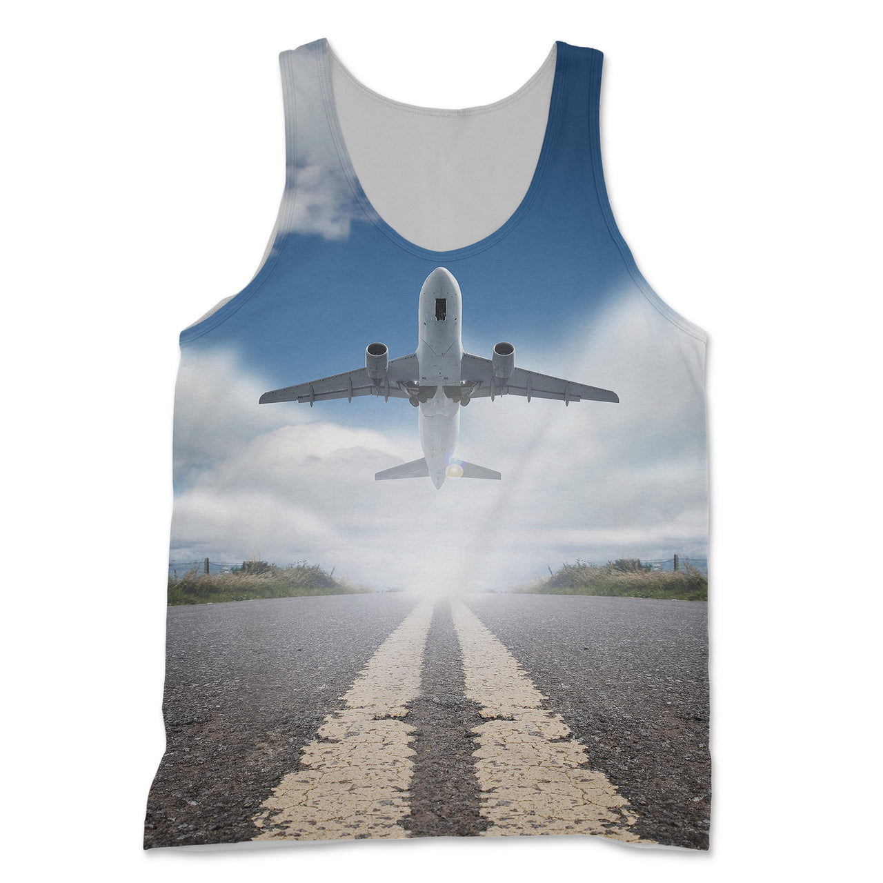 Taking off Aircraft Designed 3D Tank Tops