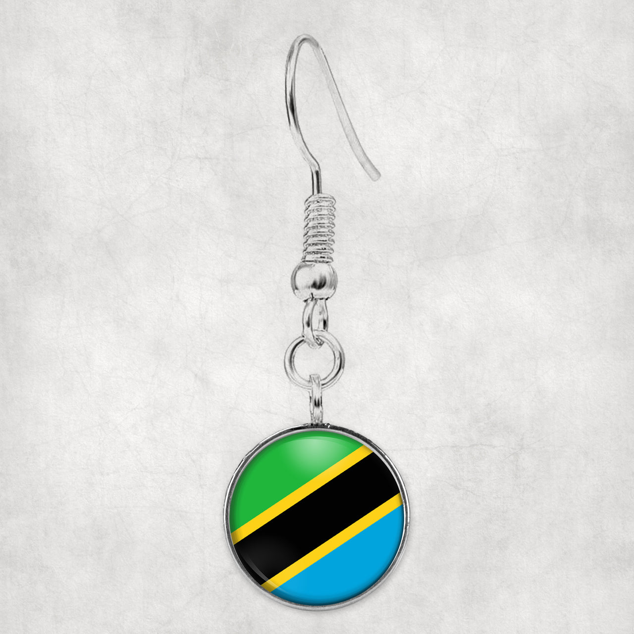 Tanzania Flag Designed Earrings