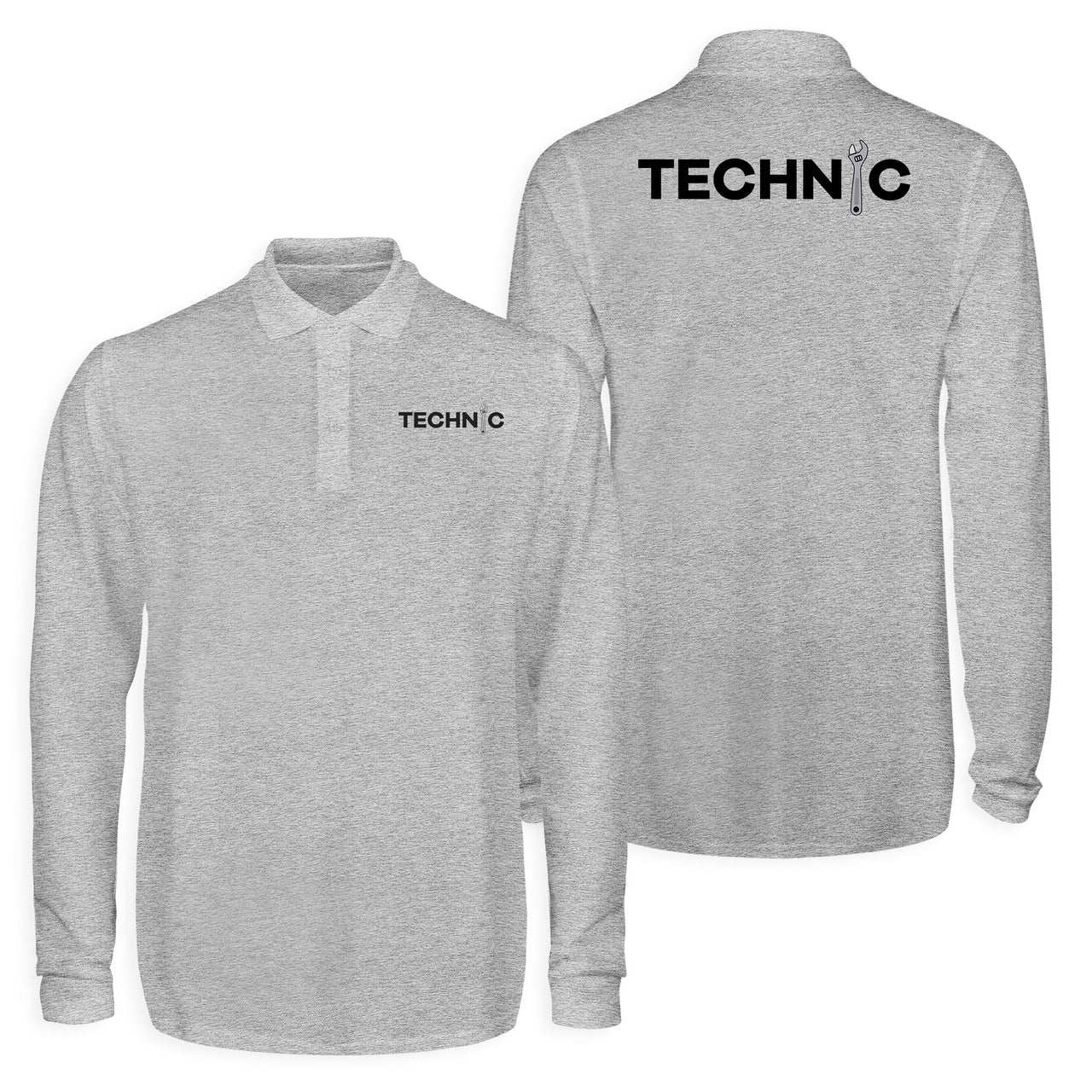 Technic Designed Long Sleeve Polo T-Shirts (Double-Side)