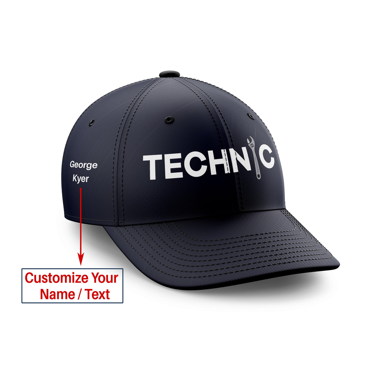 Customizable Name & Technic Embroidered Hats