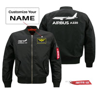 Thumbnail for The Airbus A220 Designed Pilot Jackets (Customizable)