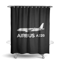Thumbnail for The Airbus A220 Designed Shower Curtains