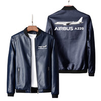Thumbnail for The Airbus A220 Designed PU Leather Jackets