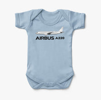 Thumbnail for The Airbus A220 Designed Baby Bodysuits