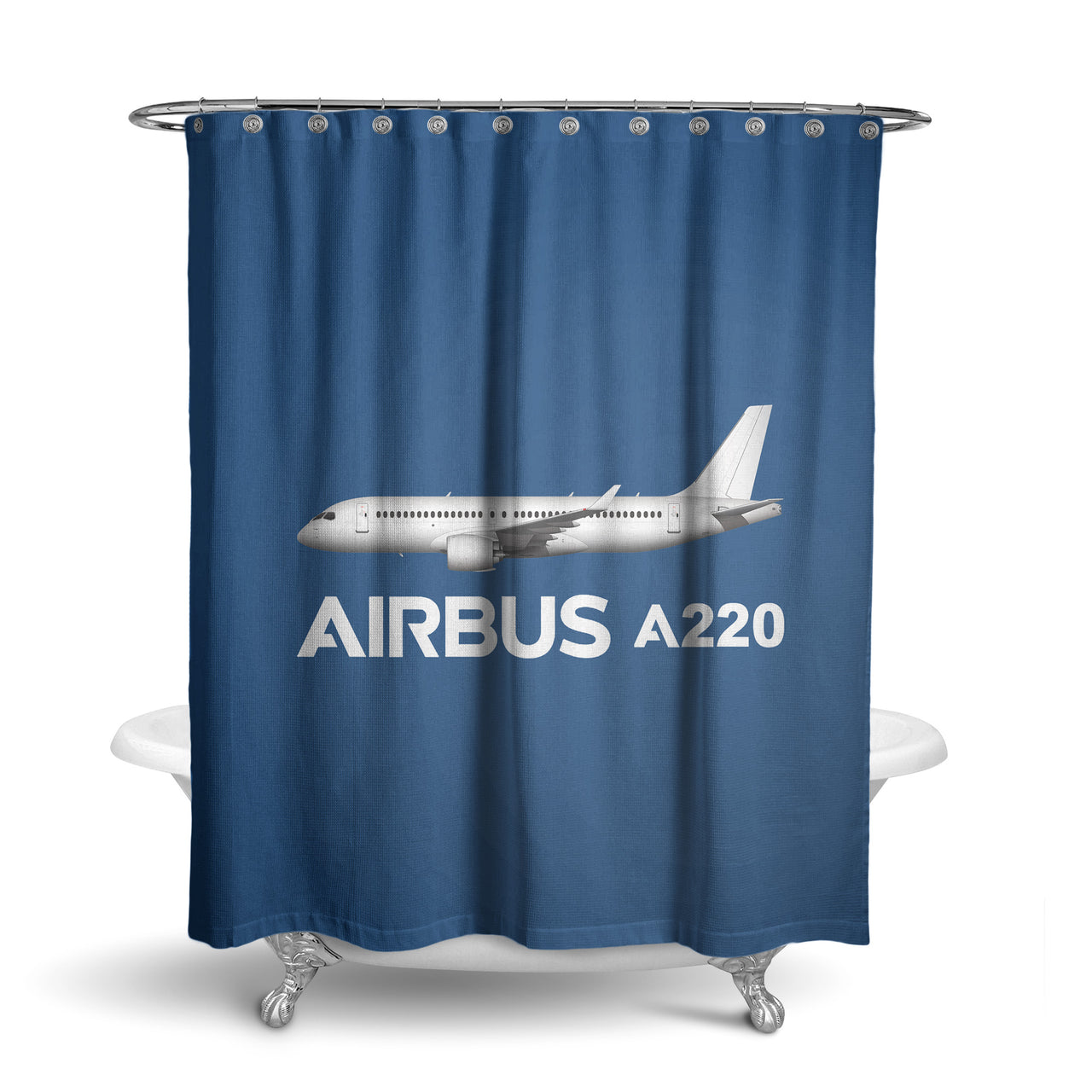 The Airbus A220 Designed Shower Curtains