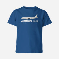 Thumbnail for The Airbus A220 Designed Children T-Shirts