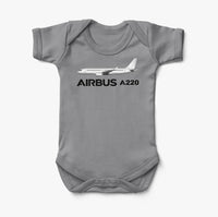 Thumbnail for The Airbus A220 Designed Baby Bodysuits