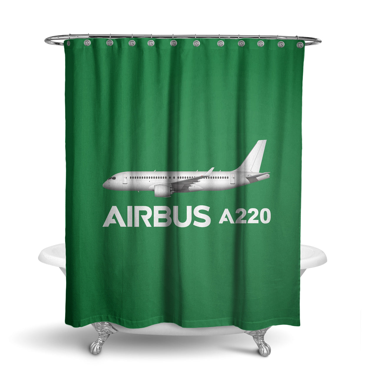 The Airbus A220 Designed Shower Curtains