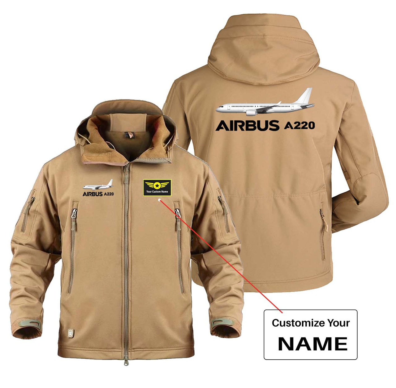 The Airbus A220 Designed Military Jackets (Customizable)