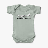 Thumbnail for The Airbus A220 Designed Baby Bodysuits