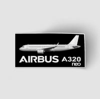 Thumbnail for The Airbus A320neo aviation themed sticker, weather-resistant vinyl.