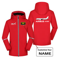 Thumbnail for The Airbus A320 Designed Rain Coats & Jackets