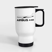 Thumbnail for The Airbus A320 Designed Travel Mugs (With Holder)