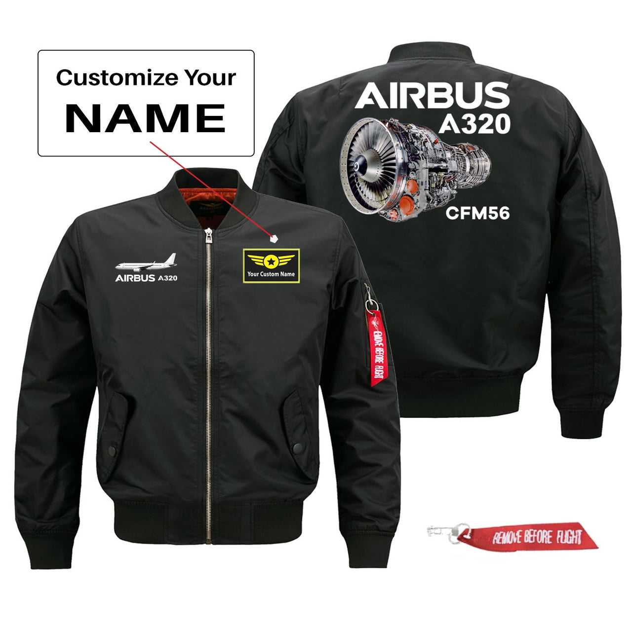 The Airbus A320 & CFM56 Engine Designed Pilot Jackets (Customizable)