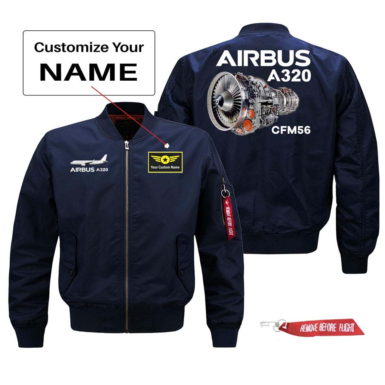 The Airbus A320 & CFM56 Engine Designed Pilot Jackets (Customizable)