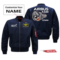 Thumbnail for The Airbus A320 & CFM56 Engine Designed Pilot Jackets (Customizable)