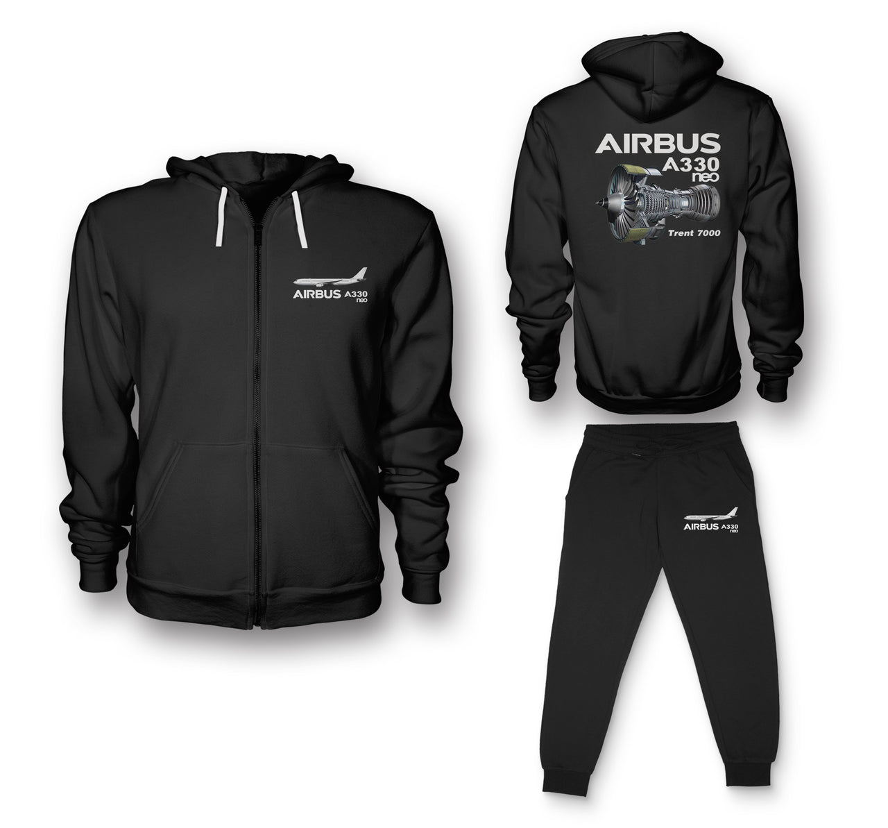 The Airbus A330neo Designed Zipped Hoodies & Sweatpants Set