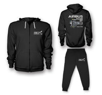 Thumbnail for The Airbus A330neo Designed Zipped Hoodies & Sweatpants Set